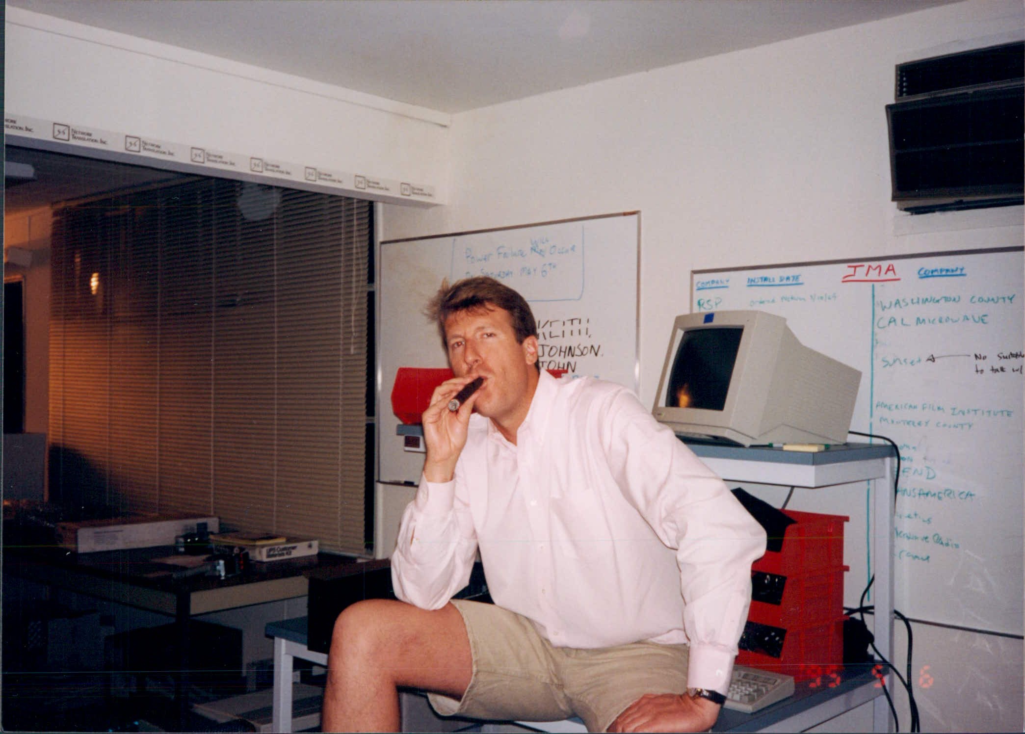 Black and White Ball Night at NTI c. 1994<br />Richard Clark<br />Photo probably by John Mayes